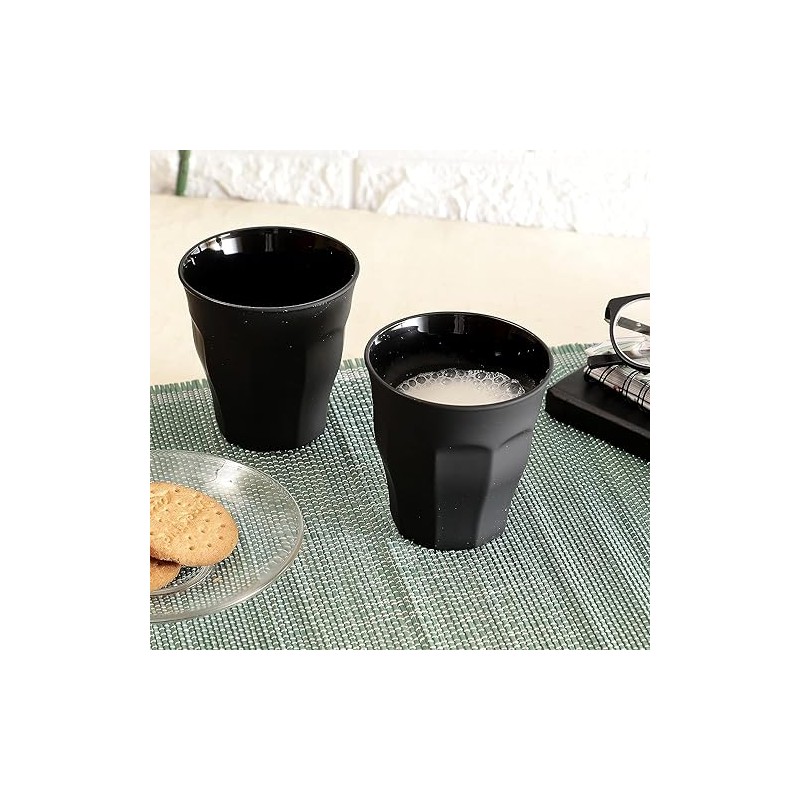 Duralex Picardie Stainless Steel Tumbler, Black, 90 ml Capacity (6
