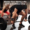 Padded Lifting Straps with Detachable Leather Palm Grips