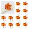 12 PCS Fall Thanksgiving Napkin Rings Pumpkin Napkin Ring Maple