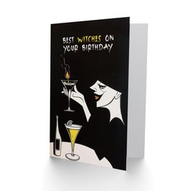 Artery8 Birthday Card Best Wishes Pun Spooky Witch Cocktail Potion For Her Gran Sister Niece Daughter Wife Woman Greeting Card