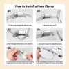 7Pcs 9.8 Feet Long Worm Gear Hose Clamp with Fasteners,