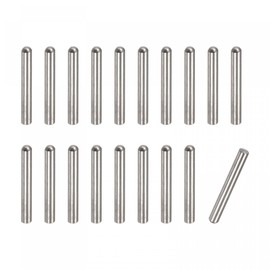 sourcing map 3.5 x 20 mm Dowel Pins 304 Stainless Steel Round Head Flat Fastening Elements Pack of 50