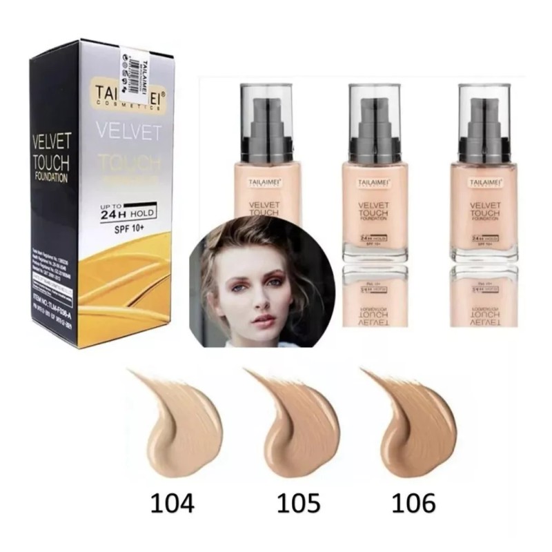 Tailaimei 12pz Base De Maquillaje Liquido Tailaimei Spf10 24h Mayoreo