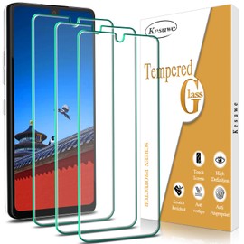 Kesuwe [3-Pack] Screen Protector For LG Stylo 6 Tempered Glass, Anti Scratch, Bubble Free, 9H Hardness, Case Friendly, Easy to install