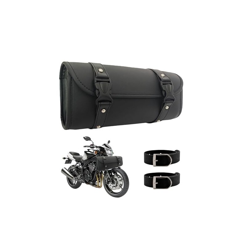 Motorcycle Saddle Bags for Motorcycle, Tool Roll, Motorcycle PU Leather,