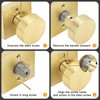 goldenwarm Gold Door Knobs Closet, Zinc Alloy Square Ball Brushed