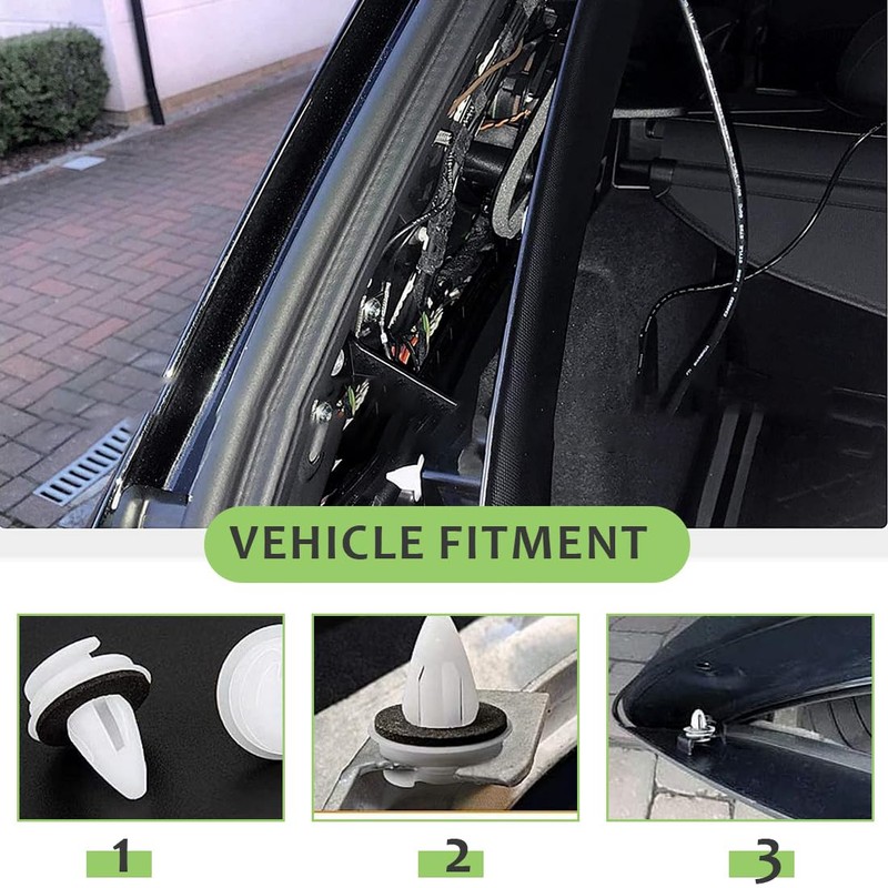 JAZOKA 50 Pcs Car Trim Clips Plastic Fasteners Universal Auto