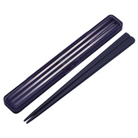 Skater ABC4 Gradient Striped Chopsticks & Chopsticks Case Set, 7.7 inches (19.5 cm)