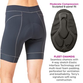 Terry Bike Shorts Women Padded, Breakaway Shorts for Women Cycling Shorts with Padding Bicycle Clothes - Charcoal, Medium