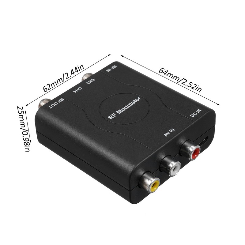 ERYUE RF Modulator AV to RF Converter NTSC CH3/CH4 Channel