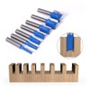 Shallho 7-Piece 8 mm Shank Groove Cutter Set, 6-20 mm
