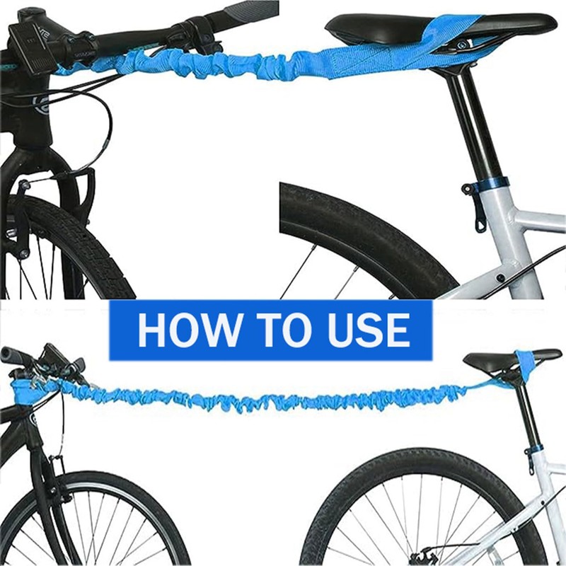 Bicycle Tow Rope, 3 Meters Elastic Bike Tow Strap with