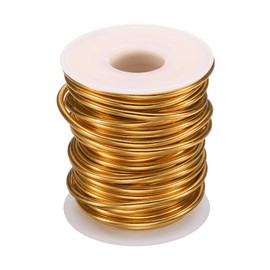 HARFINGTON Bonsai Wire Anodized Aluminum Training Wire Roll 3mm/9 Gauge 33ft Length Bendable Bonsai Tree Wire for Garden, Horticulture, Landscape, Planting, Golden