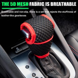 AUCELI Car Gear Shift Knob Cover, Automotive Manual Stick Shifting Handle Gear Shift Knob Protector, Vehicle Decoration Accessories Universal for SUV, Truck, RV and More