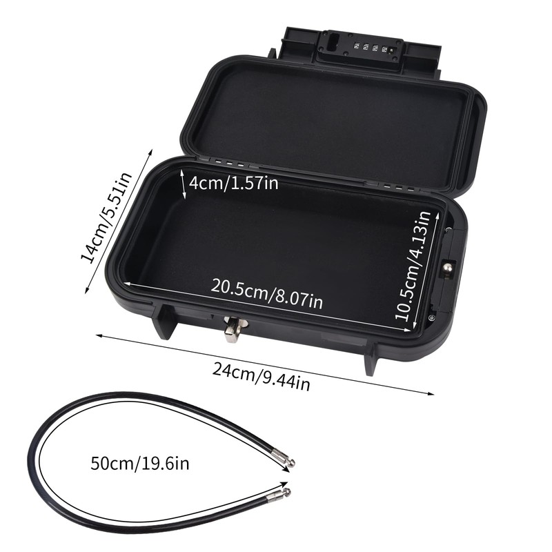 Portable Safe Box with Code for Travel, Beach Lock Box,