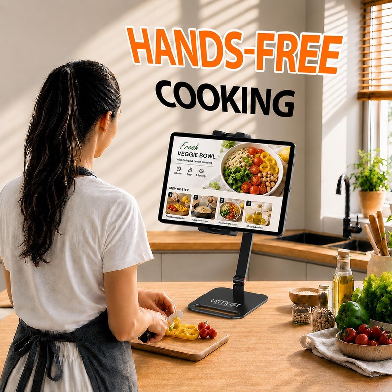 Urmust Dual Arm 15.6" Portable Monitor Stand with 360° Rotating