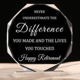 Happy Retirement Gifts Keepsake and Paperweight Retirement Plaque Inspirational Gifts for Retired Teacher Police Firefighter Nurse