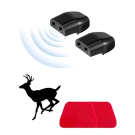 AORHOFJ Pack of 2 Automotive Deer Warning Whistle Device, Wildlife Warning Device, Automotive Animal Repeller for Wildlife Accident Prevention for Car, Truck and Motorcycle RVs (Black)