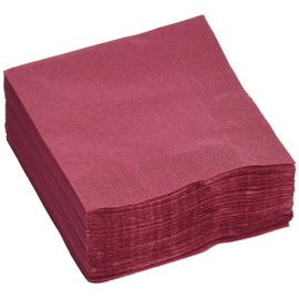 Color Napkins, Made in Japan, 9.8 x 9.8 inches (25 x 25 cm), Pack of 50, Burgundy C24-WR-J