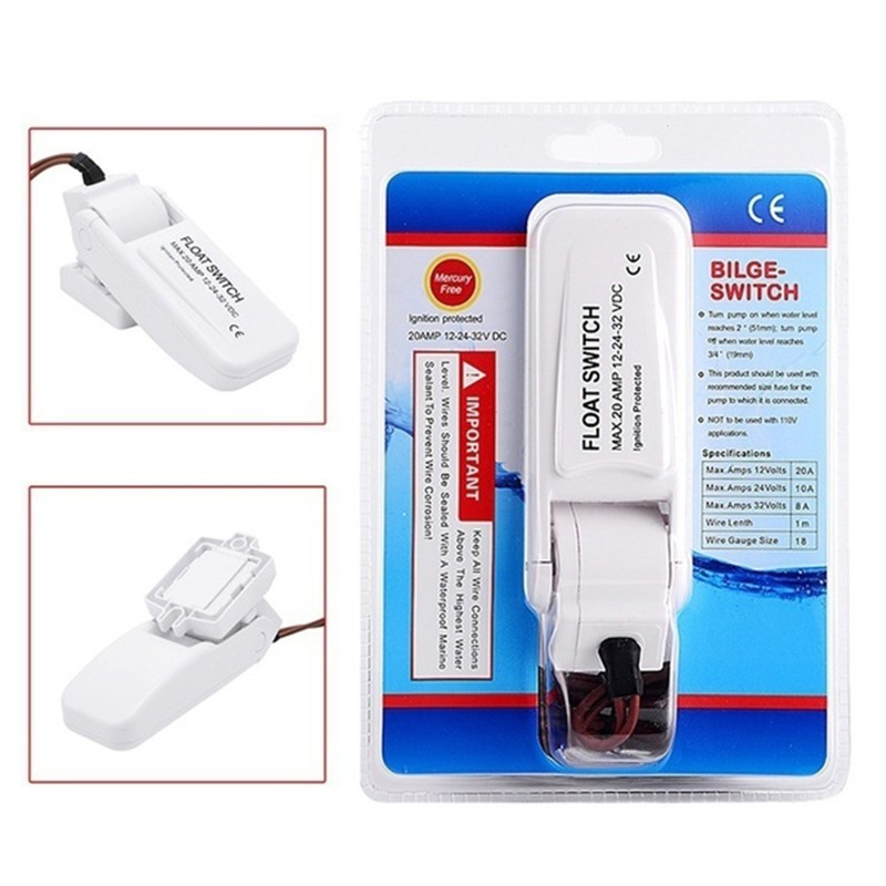 12V 1100GPH Automatic Boat Bilge Pump Float Switch Bilge Switches