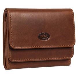 piké Genuine Leather Men's Women's RFID Wallet, Small Wallet, 2-Way Foldable, Coin Compartment, Card Holder Made of Cowhide Leather, Brown, 022083, brown