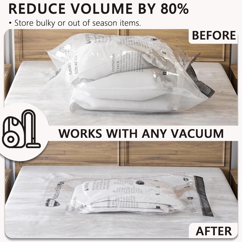 Vacuum Storage Bags with Electric Pump, Space Saver Seal Compression