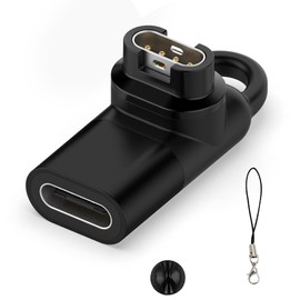 For Garmin Forerunner 570/970 Charger Type C Adapter Converter Adapter Fast Charging Cord Super Heavy Duty for Garmin Forerunner 570/970 Converter Adapter Converter Micro Charging Cable (Black)