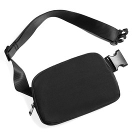 Belt Bag for Women Fanny Pack Crossbody Bags for Women Fashion Waist Packs with Adjustable Strap Gifts for Teenage Girls Women Men (Black)