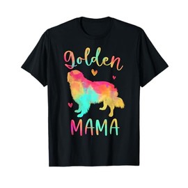 Golden Mama Colorful Golden Retriever Gifts Dog Mom Men Women Girls Kids T-Shirt