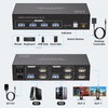 TJCXELE 4K120Hz HDMI KVM Switch 2 Monitors 2 Computers USB