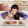Fhiny 2PCS Stainless Steel Cat Bowls, Non-Slip Extra Wide Metal