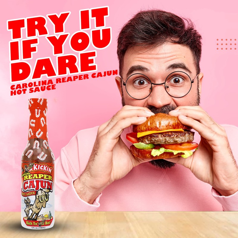 KICKIN' Carolina Reaper Cajun Hot Sauce – Try if you