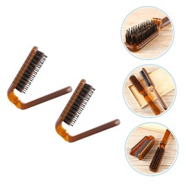 Outanaya Travel Hair Brush for Men Women 2pcs Folding Comb Styling for Straight Curl Portable Hairdressing Tool