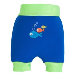 SwimBest Swim Nappy/Shorts - Soft Snug Fitting Swim Nappy, Ages 3-24 Months (Blue/Lime, 12-18 mths (Pack of 1))