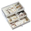 DOTOTO Acrylic Jewelry Organizer with 3 Drawers, Stackable Jewelry Holder