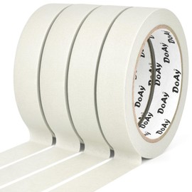 DOAY 4 Pack White Masking Tape - All-Purpose Painters Tape 0.70 Inch Wide - Multi-Surface, Water Resistant, Indoor & Outdoor Use - 360FT Total - Artist Tape for Paint, Wall, Watercolor, DIY (#4010)