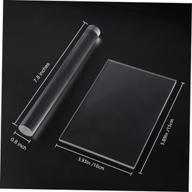 VILLFUL Acrylic Clay Roller Board Kit 3pcs Set for DIY Sculpture and Modelling Essential Pottery Tools for Artists and Hobbyists for Soft Clay and Craft Projects