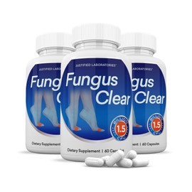 Justified Laboratories (3 Pack) Fungus Clear 1.5 Billion CFU Probiotic Pills 180 Capsules