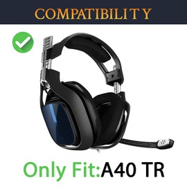 SOULWIT Cooling Gel Replacement Earpads for Astro A40 TR Headset, Ear Pads Cushions with Ice Silk Fabric, Noise Isolation Foam - Black