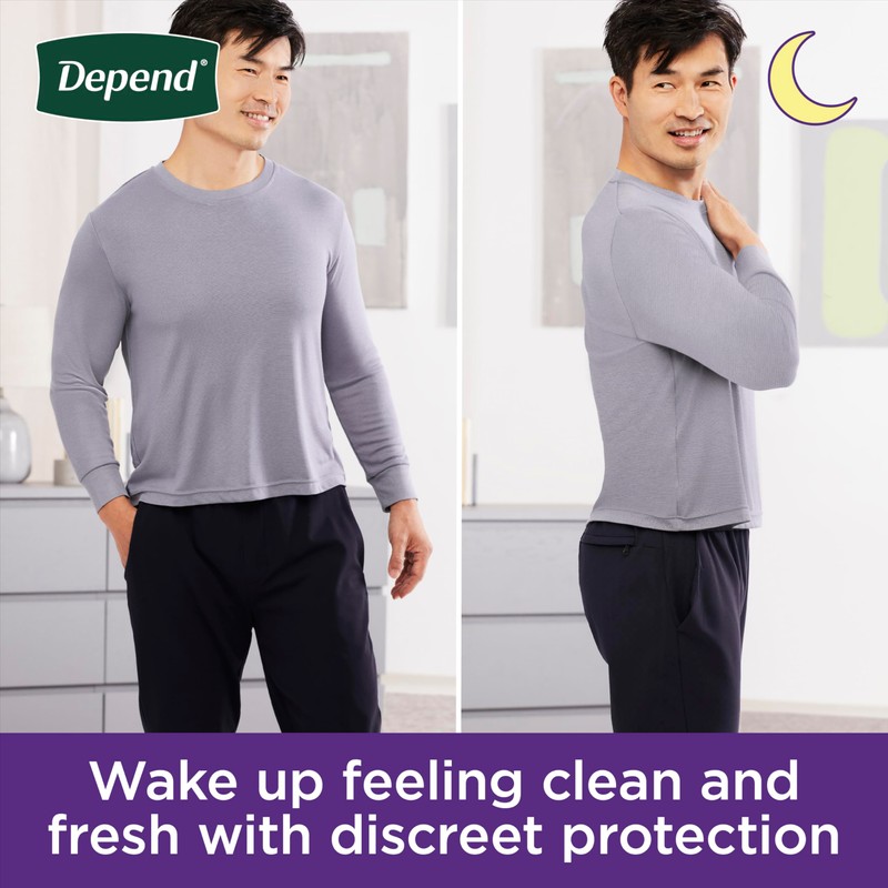 Depend Night Defense Adult Diapers, Incontinence Underwear for Men, Disposable,