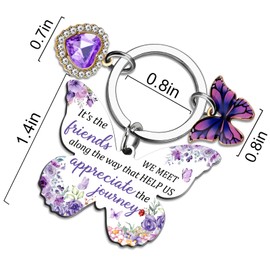 XzmaaoX Friend Gifts Friendship Gift for Women Best Friends Birthday Gifts for Women Friendship Female Keychain Small Gift For BFF Female Friend Birthday Christmas Leaving Going Away Present