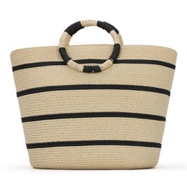 EVEOUT Straw Tote Bag Women Summer Boho Woven Beach Bag Large Raffia Tote Handbag for Beach Holiday Pool