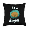 Healthy Round Bread Dog Bagels Throw Pillow, 18x18, Multicolor