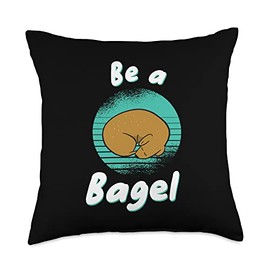 Healthy Round Bread Dog Bagels Throw Pillow, 18x18, Multicolor
