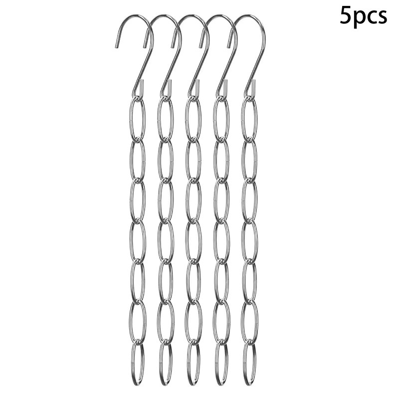 Metal Space Saving Hanger Organizer Chain for Closets