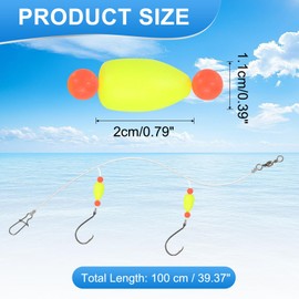 YELARXI Fishing Floats, 39 Inch Popping Floats Slip Bobbers Popping Corks Float Weighted Bobbers Fishing Tackle for Saltwater Freshwater Fishing Tackle (4 Pack, Yellow)