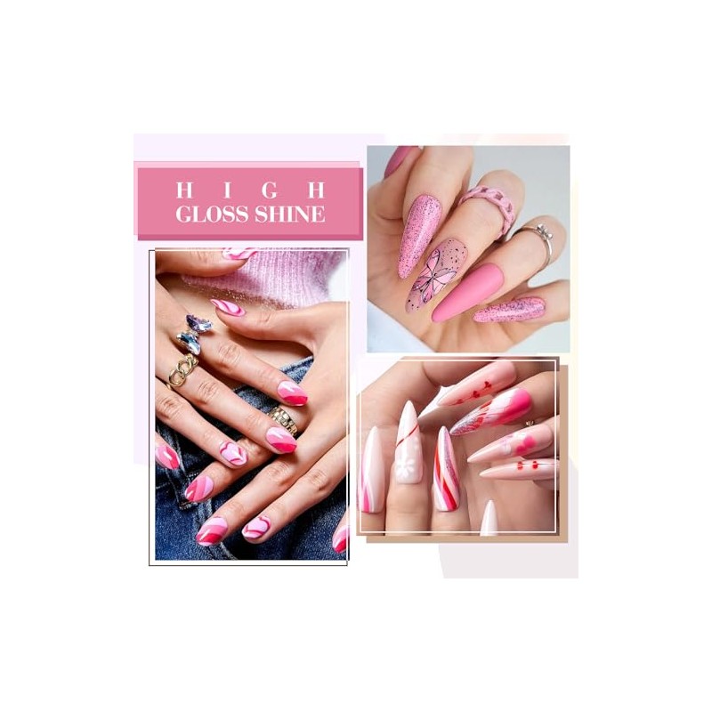 CANNI- SET DE ESMALTES DE UÑAS EN GEL ROSADO DE