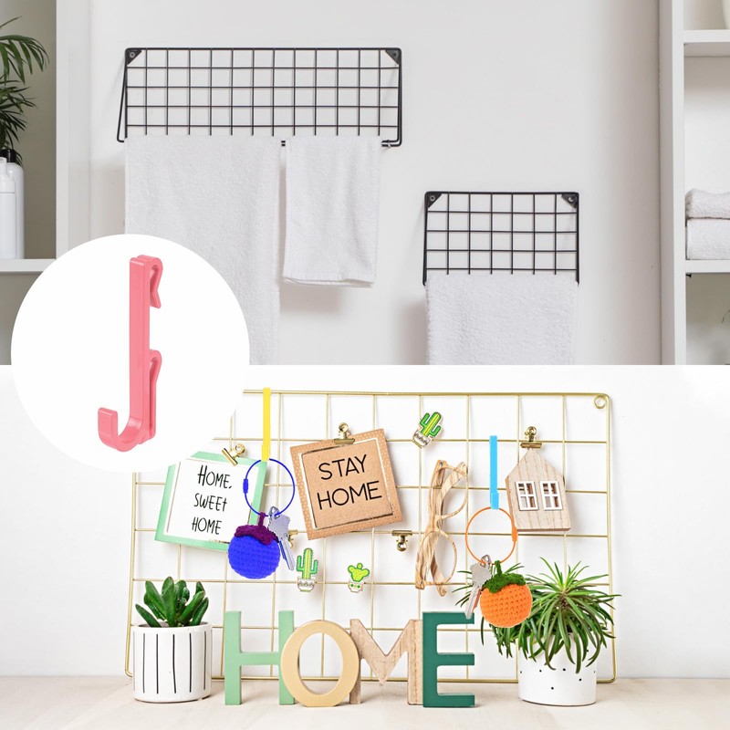 sourcing map 10 Grid Wall Hooks, 2.8 Inch Grid Wall