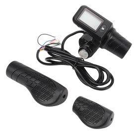 Alomejor E-Bike Display Grip Set, 805 LCD Display Rotary Throttle Grip for Electric Bikes, Scooters with Data Display