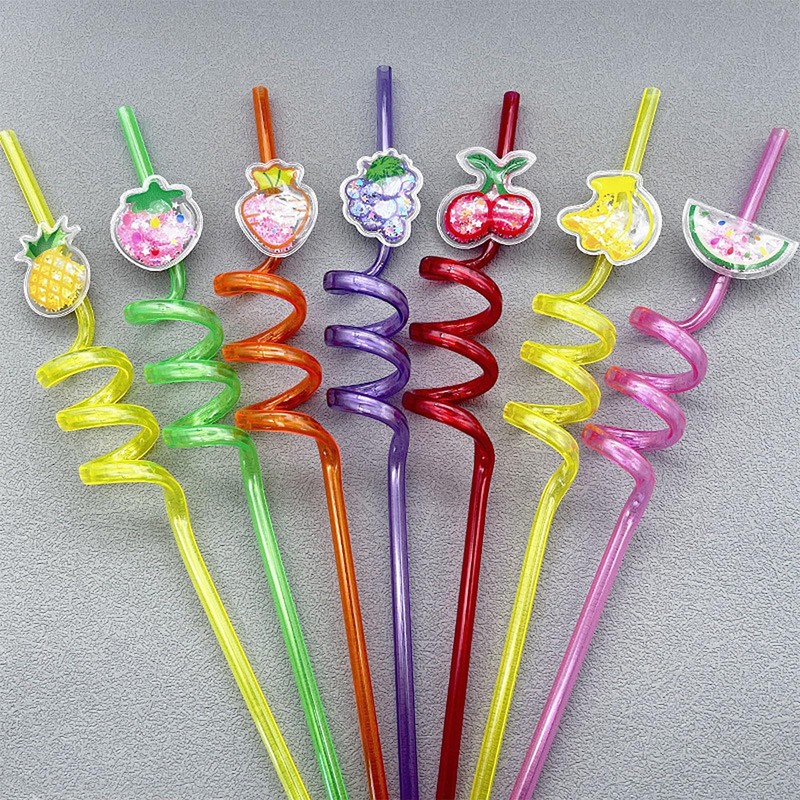 8 Pieces Reusable Straws Set - Curly & Bendy Straws